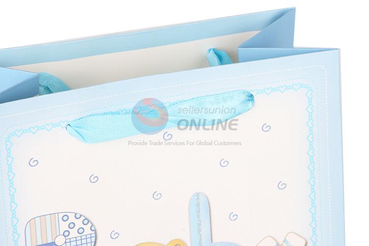 Factory Hot Sell Blue Gilding Gift Bag/Paper Packing Bag for Sale