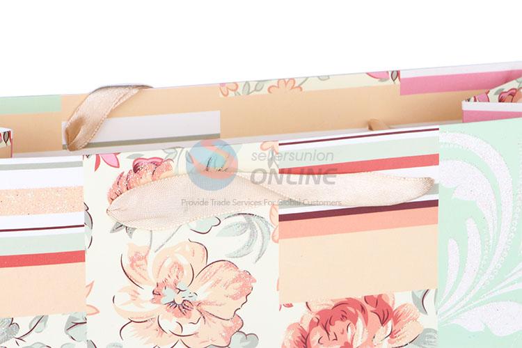 New Flower Design Gilding Gift Bag/Paper Packing Bag for Sale