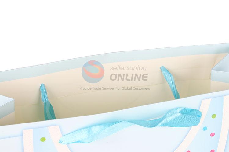 Cute Baby Cloth Design Blue Gilding Gift Bag/Paper Packing Bag for Sale