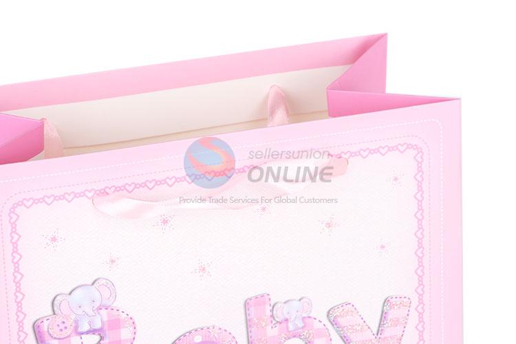 Cute Pink Gilding Gift Bag/Paper Packing Bag for Sale