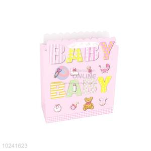 High Quality Pink Gift Bag/Paper Packing Bag for Baby