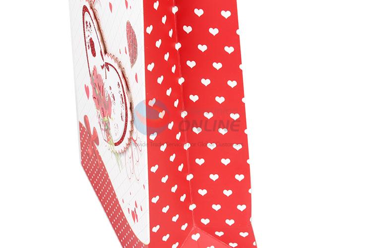 Hot Sale Red Heart Printed Gift Bag/Paper Packing Bag for Sale