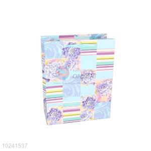 Purple Flower Printed Gilding Gift Bag/Paper Packing Bag for Sale