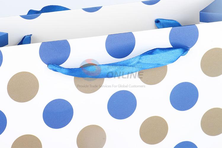 Nice Dot Pattern Blue Gift Bag/Paper Packing Bag for Sale