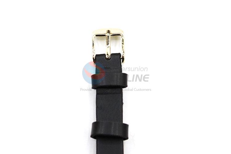 Wholesale Nice Black Wrist Watch with Leathern Watchband for Sale