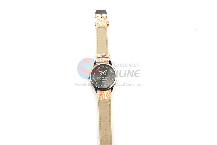 Factory Hot Sell Wrist Watch with Leathern Watchband for Sale