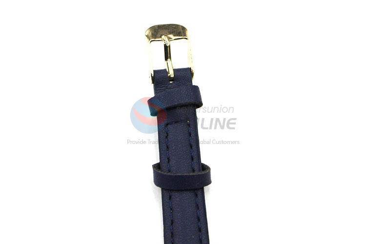 Nice Dark Blue Wrist Watch with Leathern Watchband for Sale