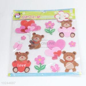 Hot sale lovely bear EVA wall/window sticker