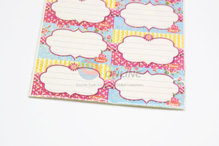 Lovely Printed Custom Stamping Foil Adhesive Labels Stickers