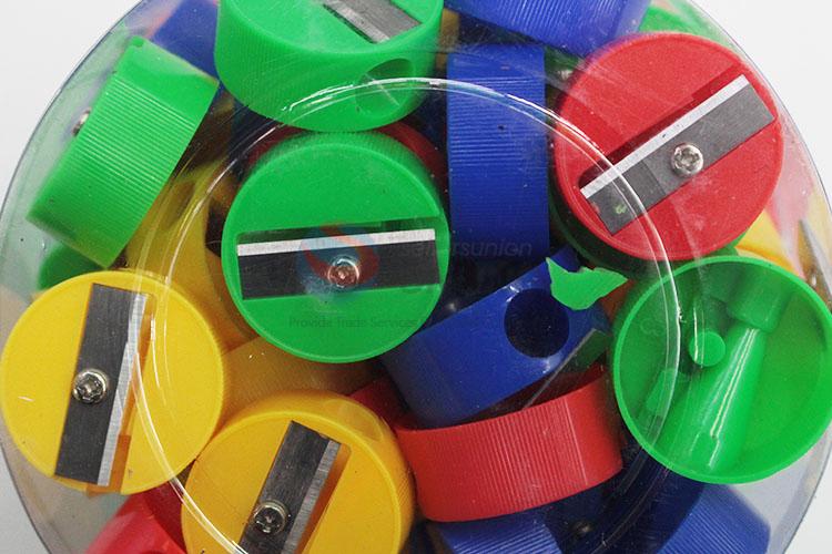 Round Shape Multi-color Plastic Pencil Sharpener