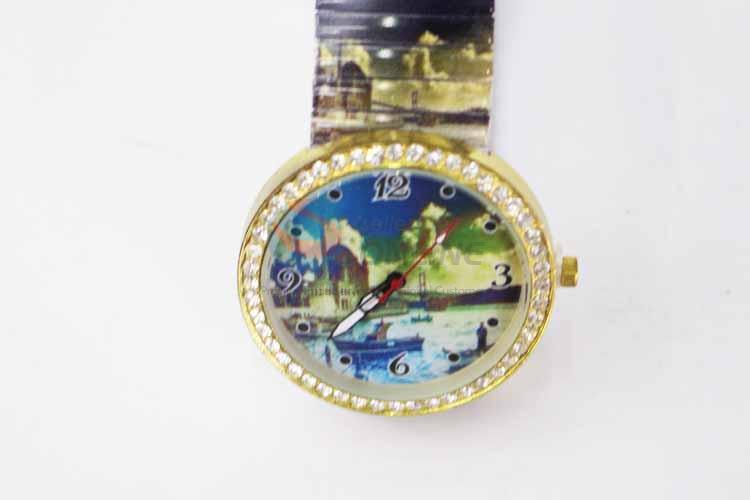 Ship Casual Bracele Watch For Girls/Fashion Quartz Wristwatch with Rhinestone