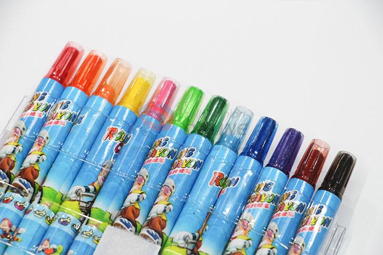 China Wholesale 12 Colors Rolling Crayon