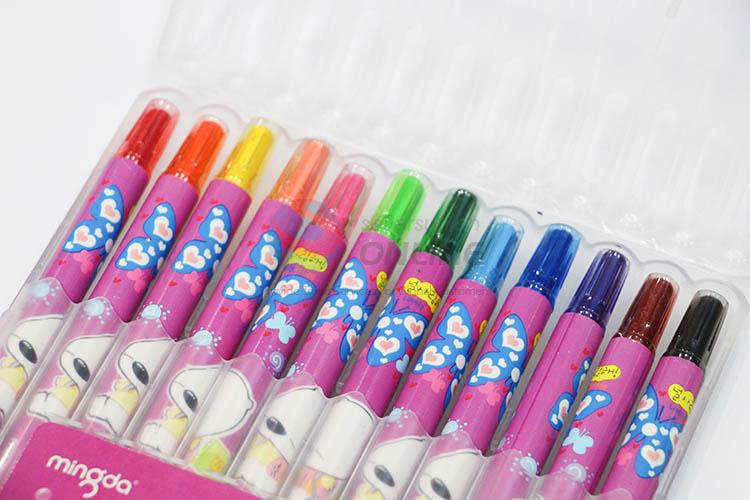 Cute Design 12 Colors Rolling Crayon