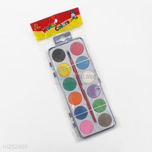 12 Saturated Colors Solid Water Color Tablet Set Pigments Gouache Paints