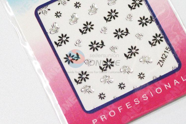 Cute low price best sales flower shape nail sticker