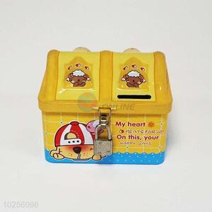 Cute design kids gift tinplate saving box