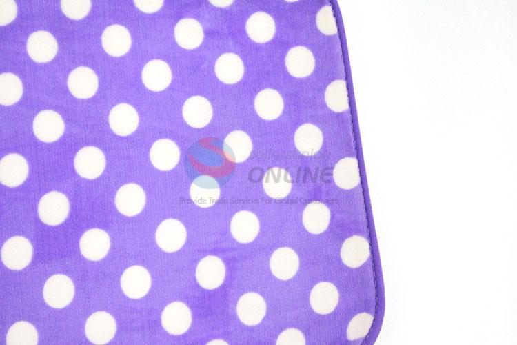 Purple Color Dots Pattern Soft Carpet Door Mat Floor Mat