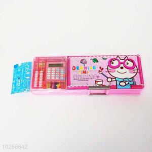 School Student Plastic Pencil Box with Calculator