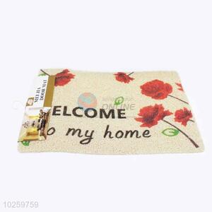 Rose Pattern Decorative Non-slip Front Floor Mat/Door Mat