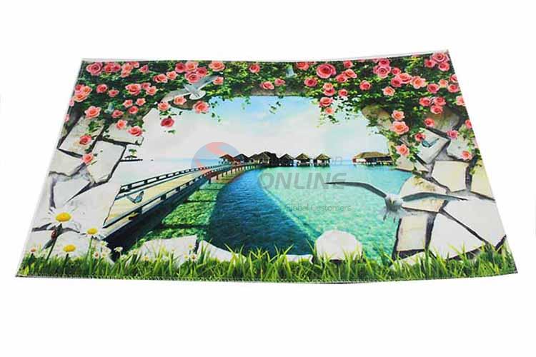 View Pattern Decorative Non-slip Front Floor Mat/Rectangular Door Mat