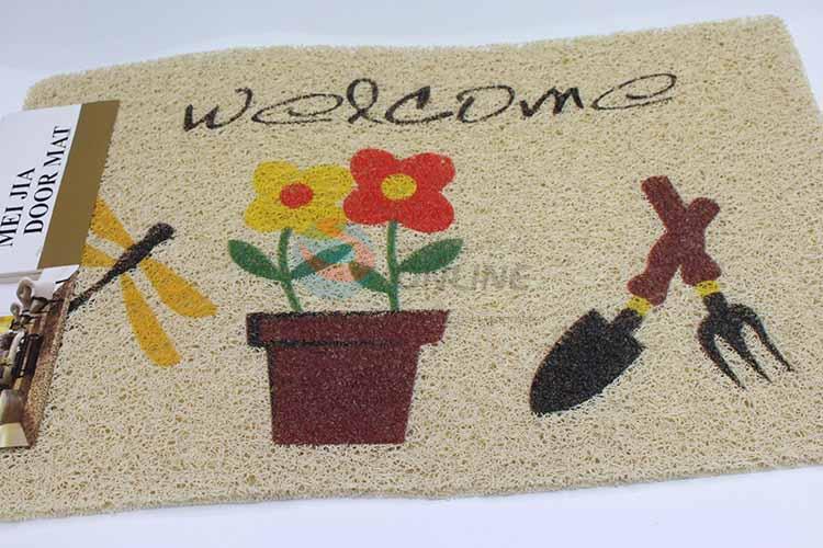 Flowrpot Pattern Decorative Non-slip Front Floor Mat/Door Mat