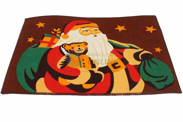 Father Christmas Pattern Decorative Non-slip Front Floor Mat/Rectangular Door Mat