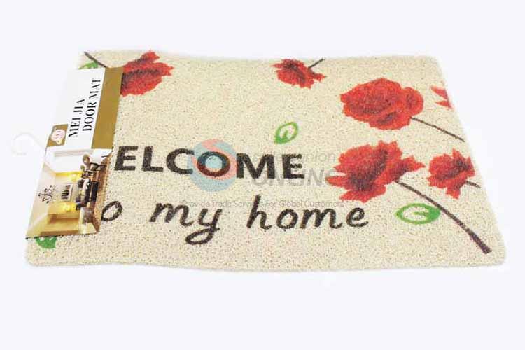 Rose Pattern Decorative Non-slip Front Floor Mat/Door Mat