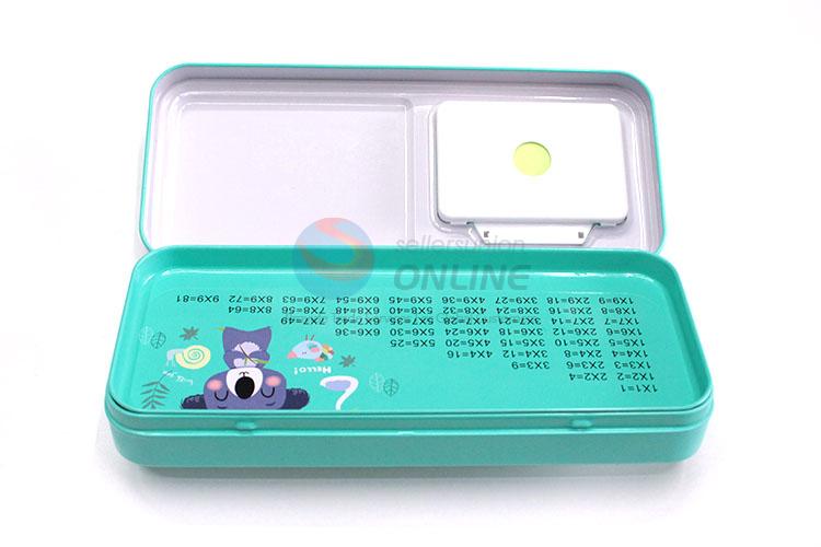 Great Iron Pencil Box with Calculator  for Student