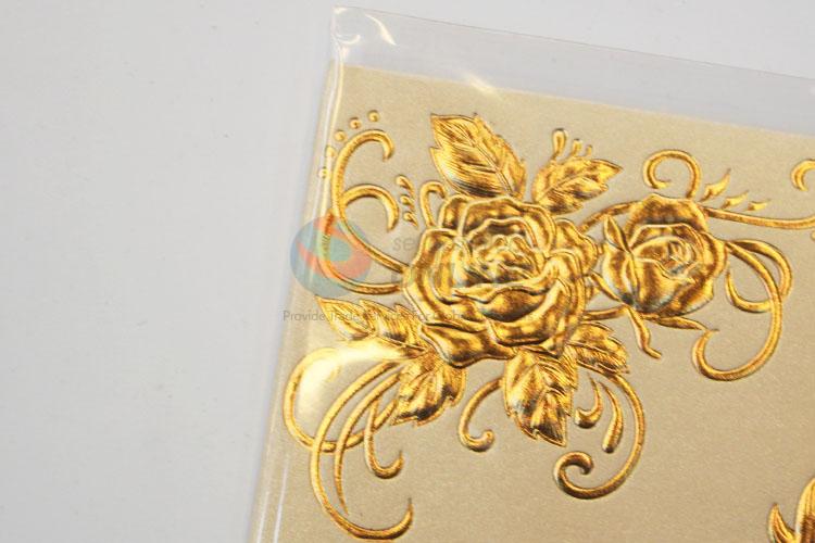 Glitter Golden Heart Pattern Paper Birthday Greeting Card/Wishes Gift Card