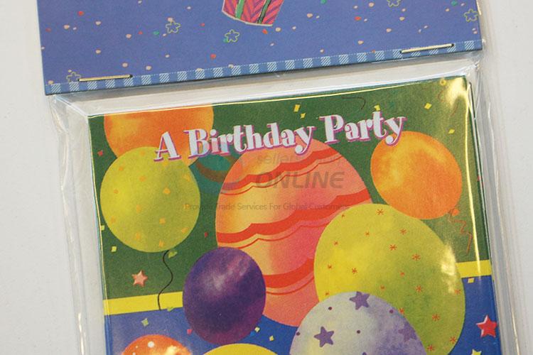 Colorful Balloons Pattern Greeting Cards for Gratitude Birthday Best Wish Cards