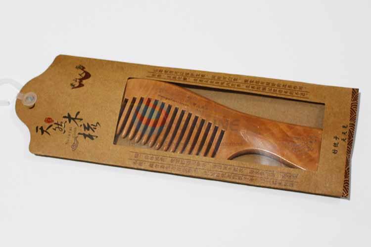 Peach Wood Comb/Portable Hair Brush with Handle