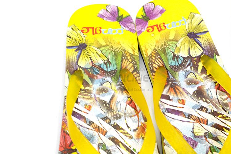 Promotional Wholesale Yellow Summer Slippers for Sale