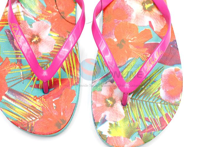 Factory Direct Flower Printed Summer Slippers for Sale