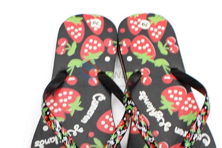 Nice Strawberry Printed Summer Slippers for Sale