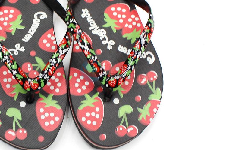 Nice Strawberry Printed Summer Slippers for Sale