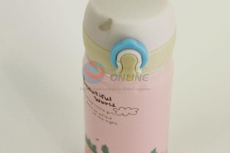 Pink Color Cartoon Pattern Water Bottle 304 Stainless Steel Vacuum Cup Portable Water Bottles