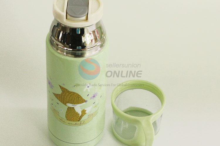 Creative Literary Cartoon Fox Pattern 304 Stainless Steel Vacuum Cup Portable Water Bottles