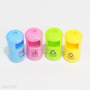 New product low price good trash can shape 4pcs pencil sharpeners