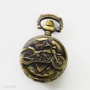 Cool Motorbike Pattern Vintage Bronze Metal Pocket Watches