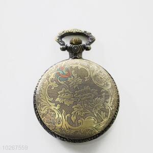 Quartz Movement Bronze Metal Pocket Watches Fashion Accessories