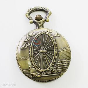 Ferris Wheel Pattern Vintage Bronze Metal Pocket Watches