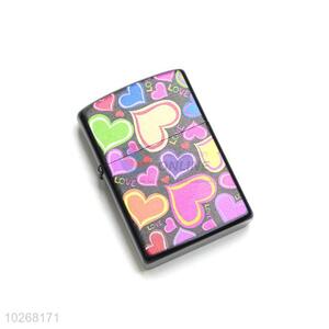 Cute Colorful Hearts Printed Stainless Iron Lighters for Sale