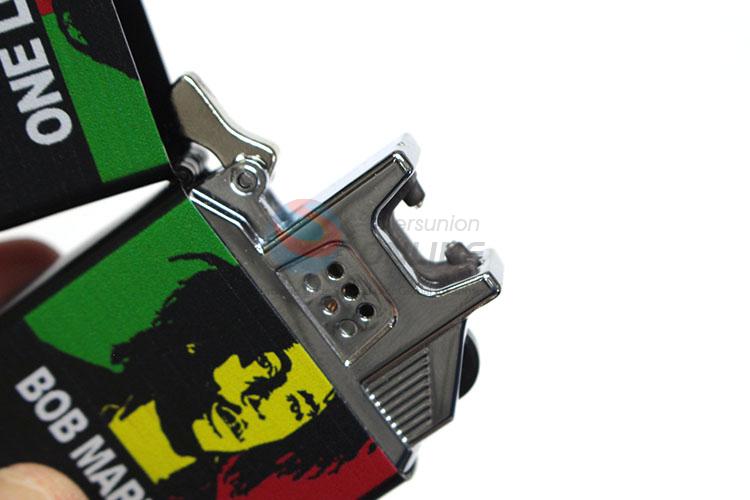 Nice Bob Marley Printed Stainless Iron Lighters for Sale