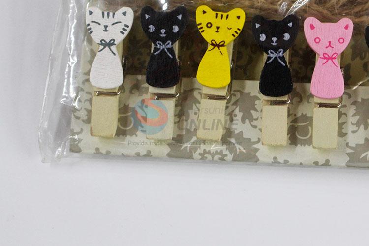 Personalized Wedding Party / Fashion Special Gift Cartoon Cat Wooden Clip