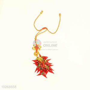 Red Chili String Hanging Decoration with Lucky Coin