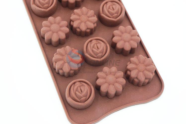 Custom Flower Shape Chocolate Silicone Mould Biscuit/Dessert Baking Mould