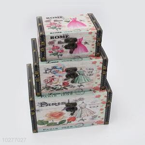 Reasonable Price Retro Style 3pcs PU Storage Box