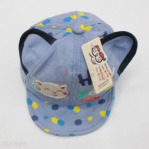 Good sale Lovely cat design baby baseball cap/sunhat