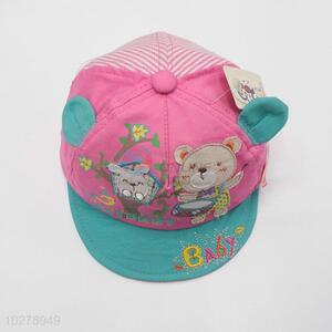 Funny bear design  baby baseball cap/sunhat