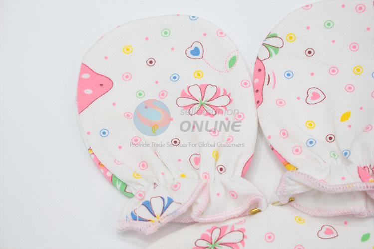 Reasonable Price strawberry pattern cotton newborn baby hats&gloves